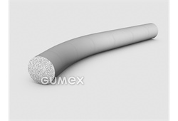 Rundes mikroporöses Silikonprofil, 1,5mm, Dichte 250kg/m3, -60°C/+200°C, weiß, 